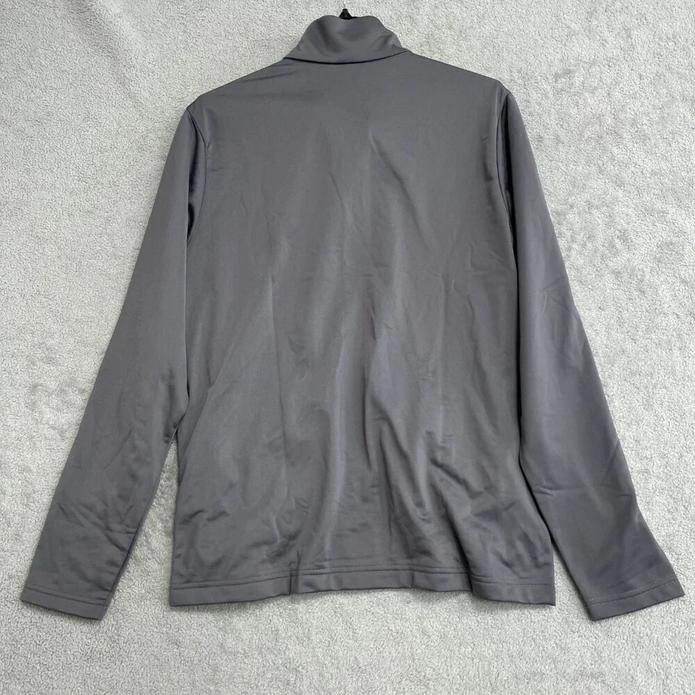 Adidas Men's M Full-Zip Gray/ Purple Long Sleeve Track Jacket  i1778